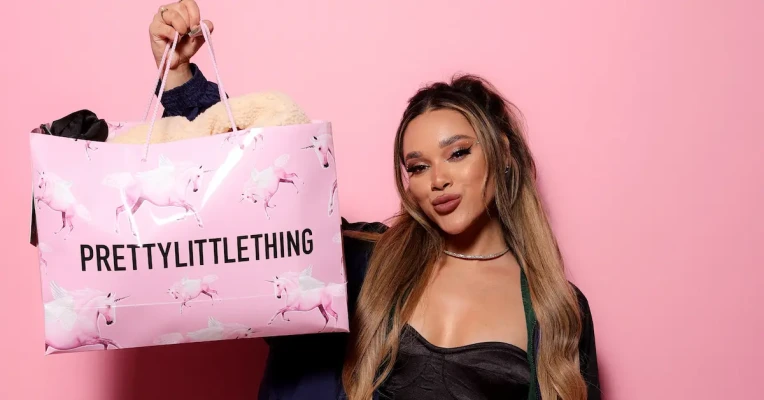 PrettyLittleThing fashion promo codes and seasonal deals banner